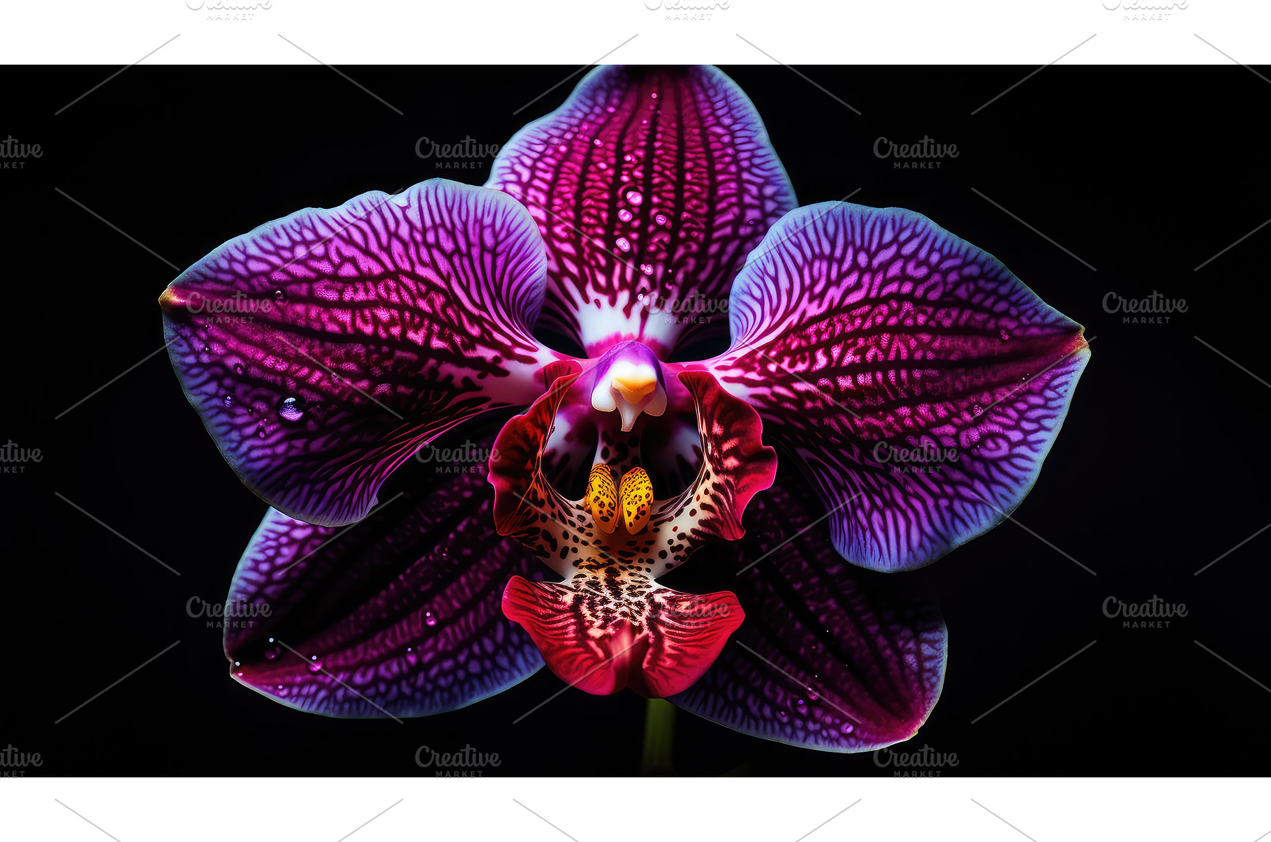 orchid floral dark background ai, a Background Photo by pikepicture