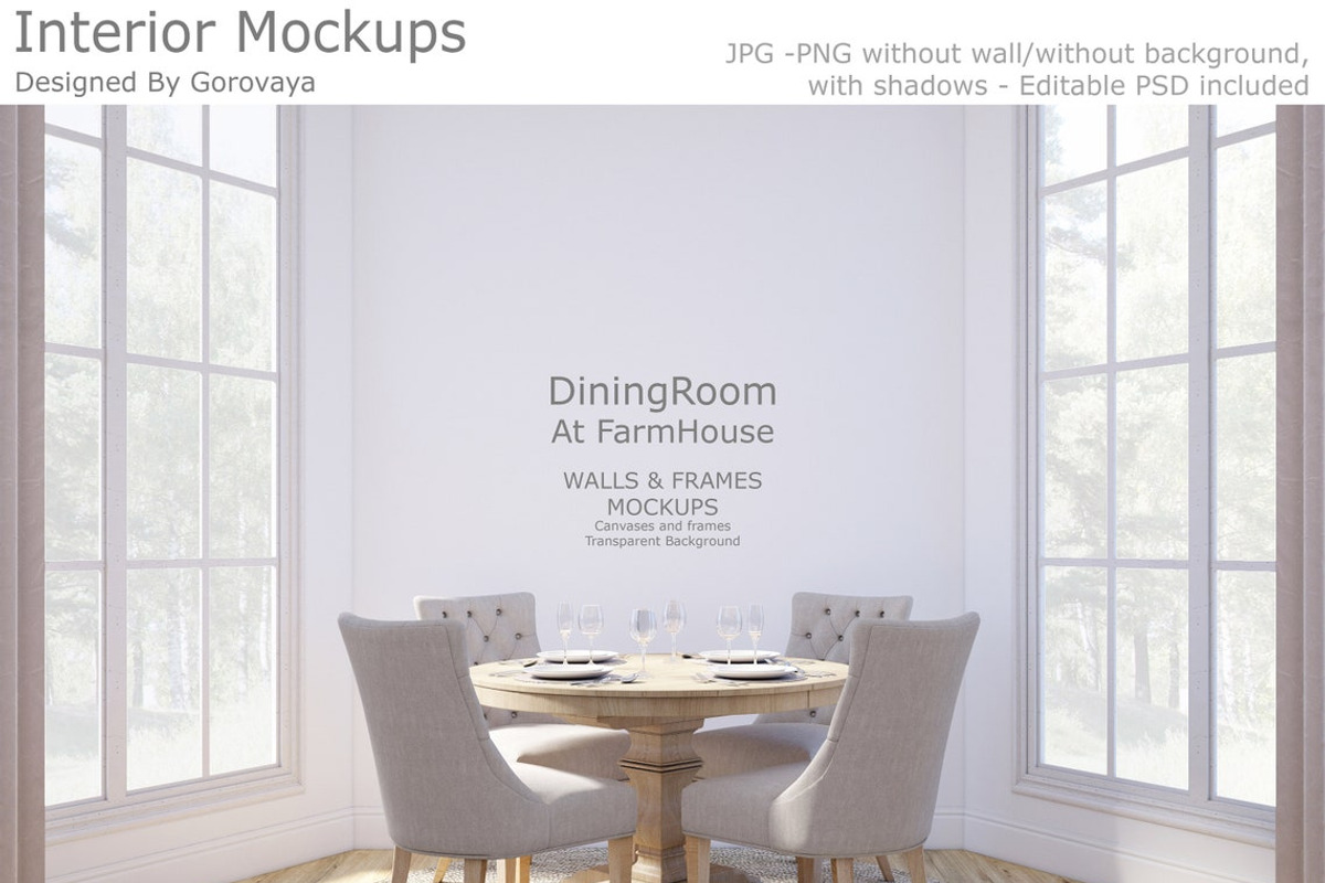 Interior Mockup, Dining Room, a Household Mockup by Designed By Gorovaya (Photo 1 of 8)