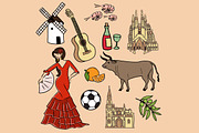 Cartoon vector map of Spain +bonus, an Illustration by Nata Savina Art (Thumbnail 3 of 3)