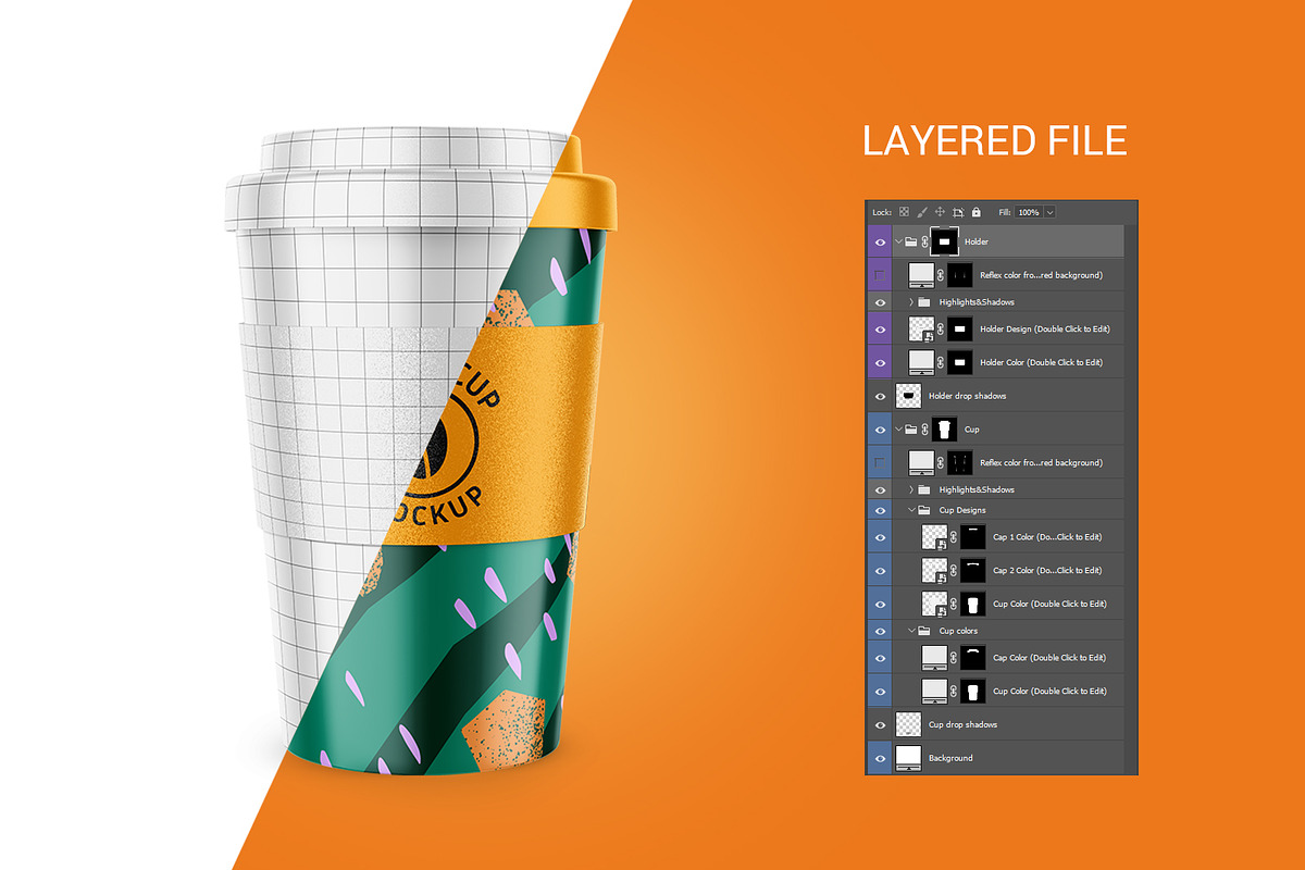 Reusable Coffee Cup Mockup, a Cups & Container Mockup by ShooShooShop (Photo 2 of 6)