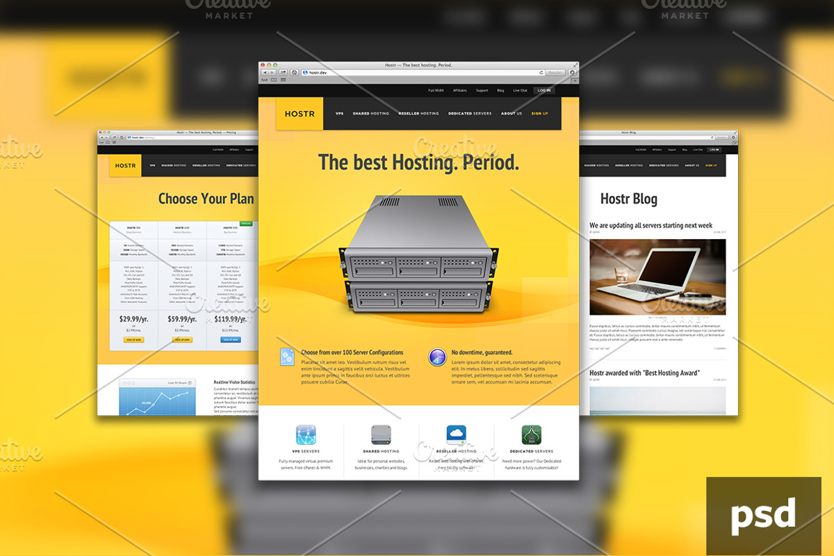 Hostr - PSD Template, a Websites & App Template by beto (Photo 1 of 4)