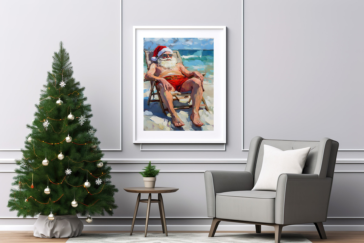 Beach Santa Claus at the Beach Art, a Holiday Photo by PrintablesByFranklyn (Photo 6 of 6)