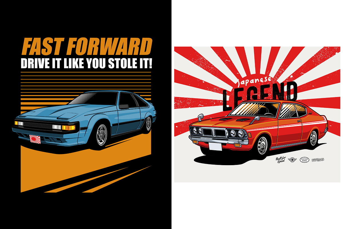 Japanese Cars Vector Collection, an Illustration by The BolzStudio (Photo 6 of 7)
