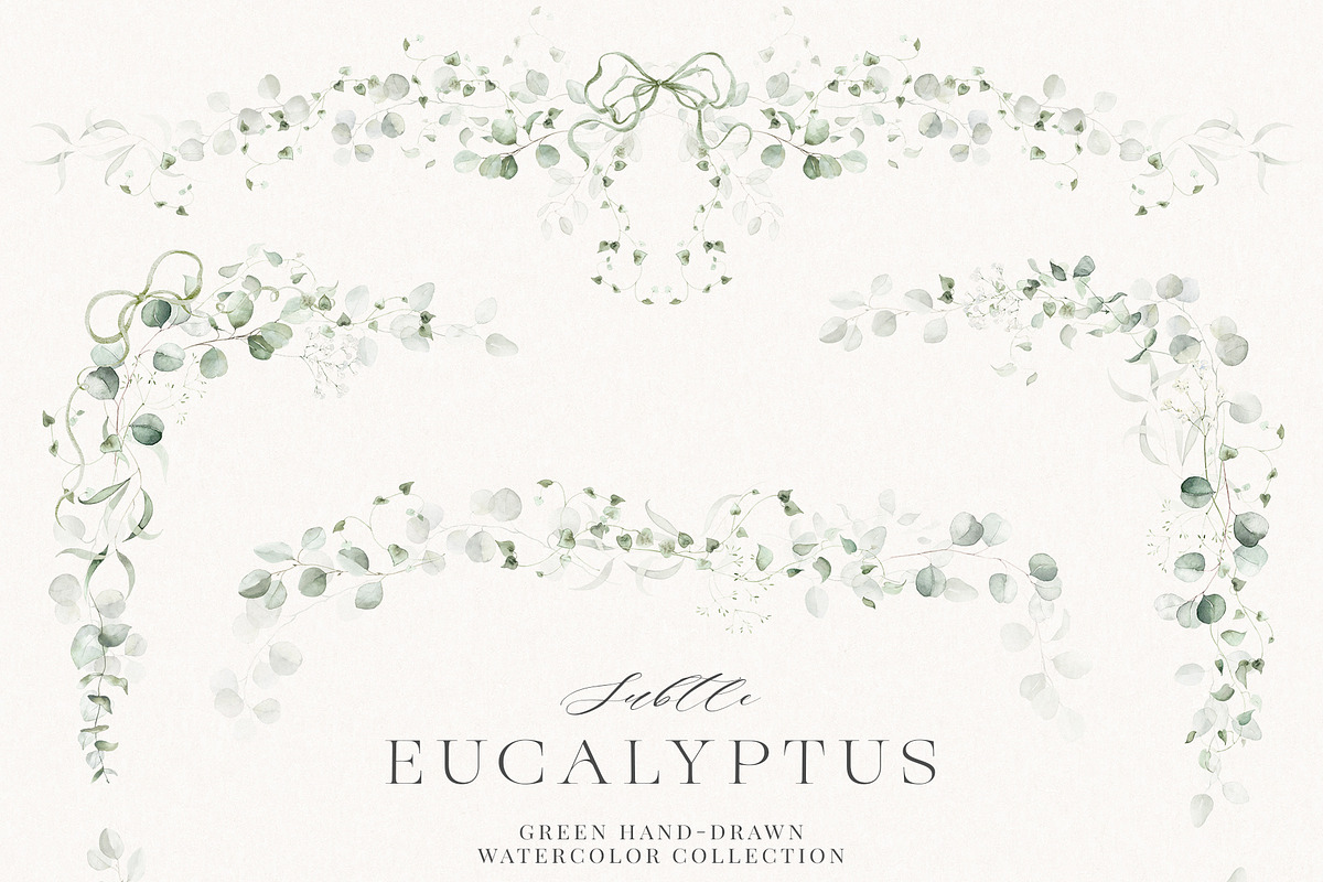 Watercolor Eucalyptus Green Floral, a Decorative Illustration by Veris Studio (Photo 8 of 20)