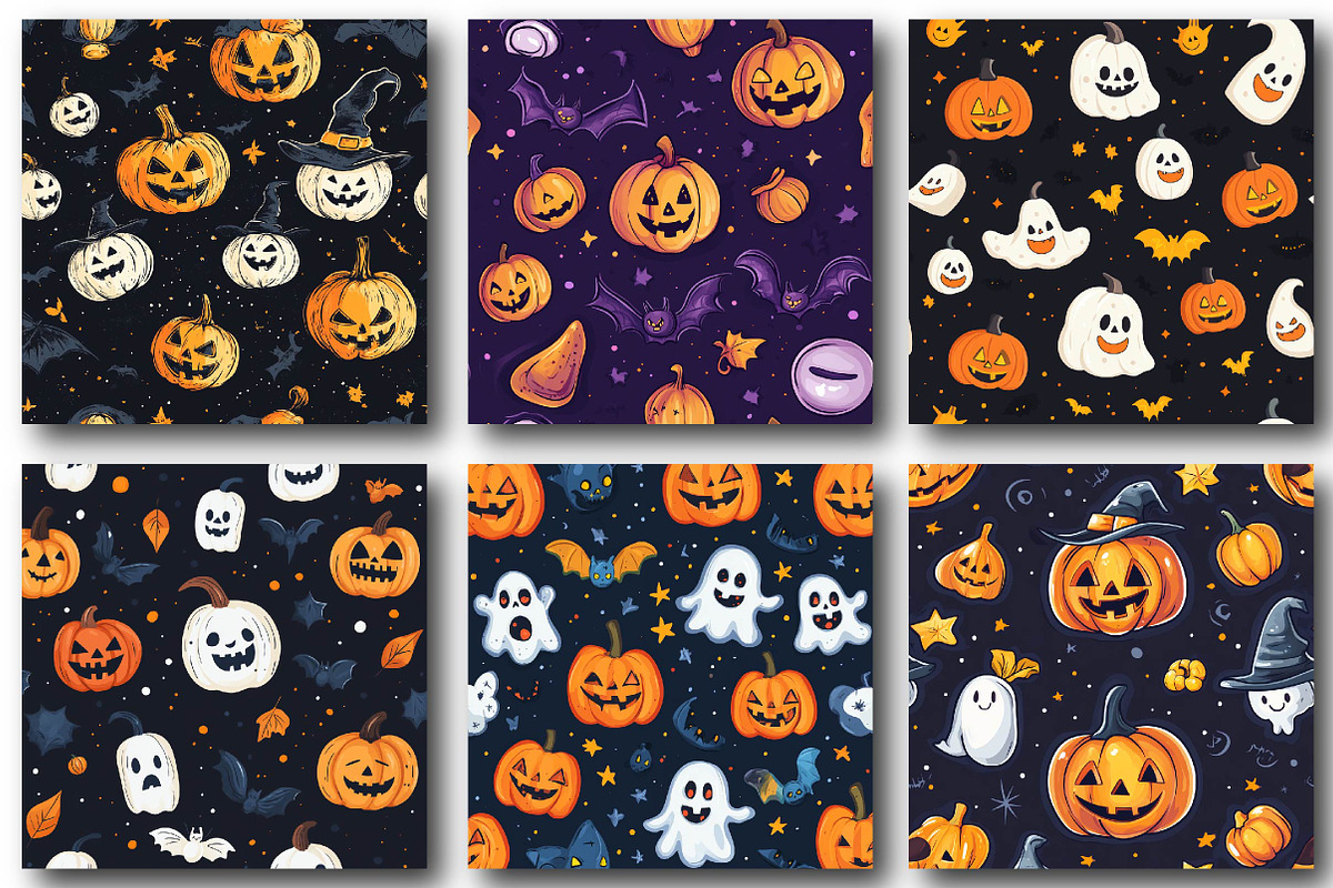 Happy Cute Halloween Seamless Patter, an Illustration by DreamPrint404 (Photo 3 of 4)