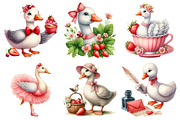 Strawberry Coquette Goose Sublimatio, an Illustration by Daily.Designs (Thumbnail 3 of 5)