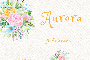 Aurora Floral Clipart