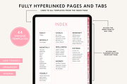 Pink Undated Digital Planner iPad, a Templates & Theme by HoneyGlowStudioCo (Thumbnail 2 of 9)