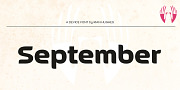September, a Sans Serif Font by Device (Thumbnail 1 of 6)