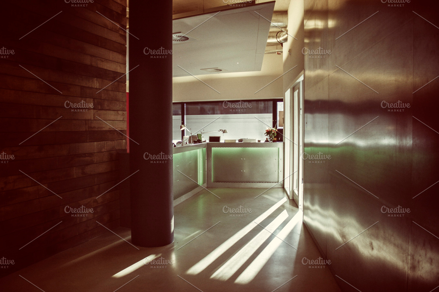 Modern office lobby