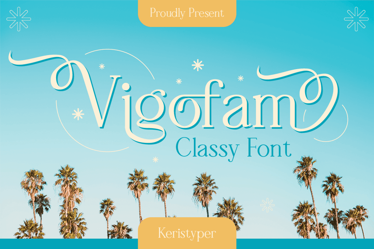 Vigofam, a Serif Font by kerismaker (Photo 1 of 12)