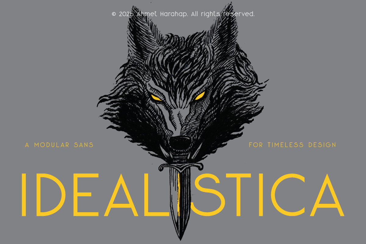 Idealistica Geometric Sans Serif, a Sans Serif Font by ashenterprise (Photo 1 of 8)