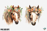 Boho Horse Flower Watercolor, an Illustration by Gemstone (Thumbnail 5 of 12)