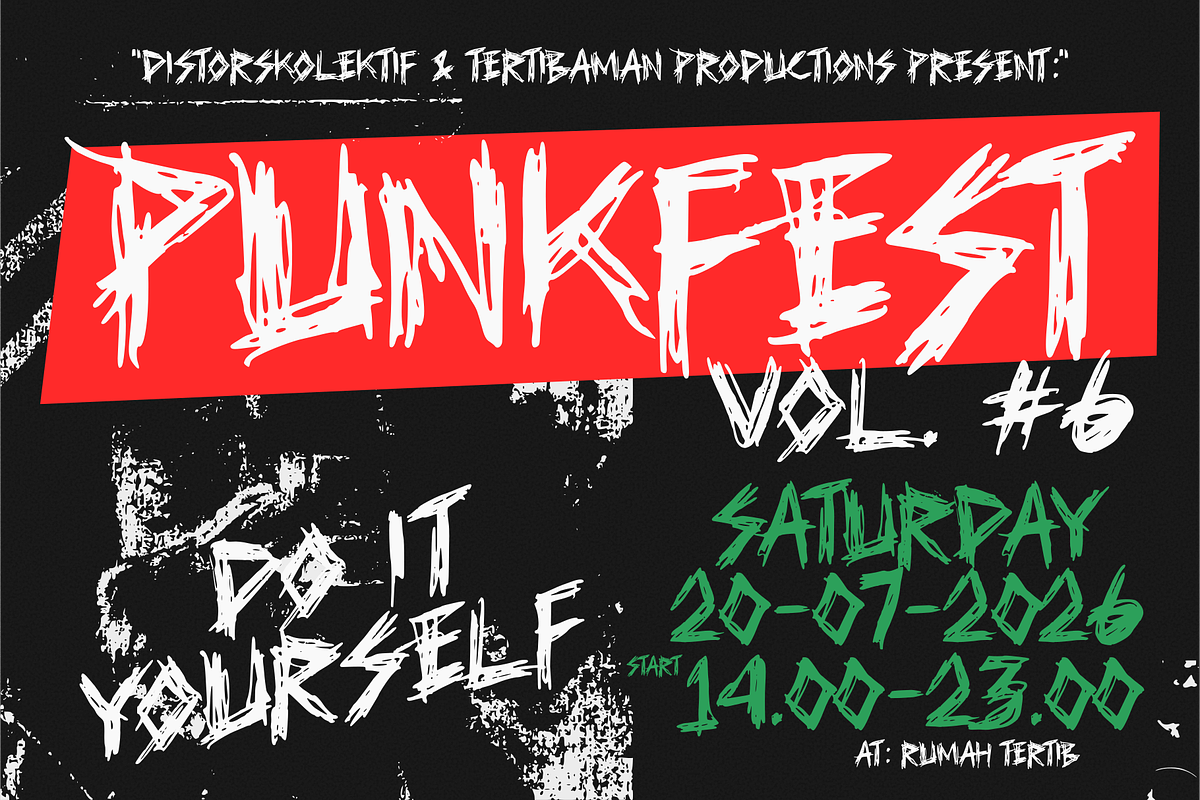 Brontak - A Raw Punk Typeface, a Handwritten Font by Yktypstd (Photo 2 of 8)