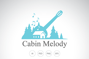 Cabin Melody Logo Template