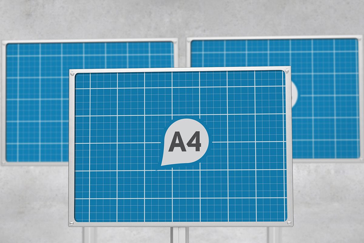 Sign Holder & Poster Stands Mockups, a Print Template by Kongkow (Photo 4 of 8)