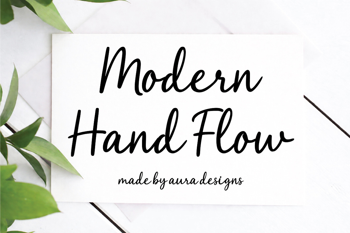 Modern Hand Flow, a Handwritten Font by Aura Typeface (Photo 4 of 6)