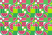 Geometric Watermelons pattern., a Pattern Graphic by Evgeniya Dzhumm (Thumbnail 5 of 7)