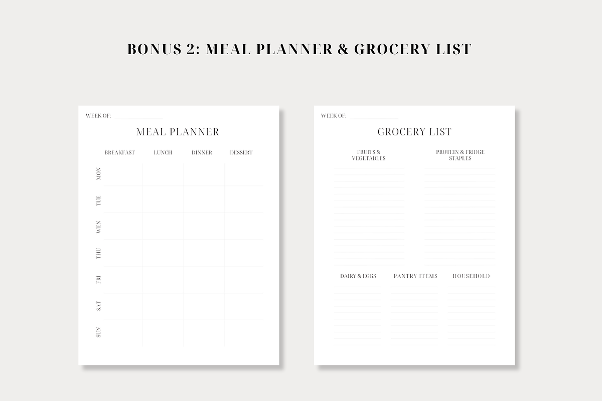 Minimal Recipe Template Canva, a Card Template by OrganizationOasisRo (Photo 5 of 10)