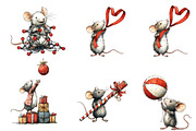 Christmas Mouse clipart, an Illustration by CreationArt (Thumbnail 5 of 5)