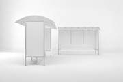 Bus Station Mockup, an Advertising Mockup by Qaleb Studio (Thumbnail 2 of 2)