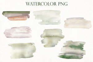 Watercolor Forest Clipart.