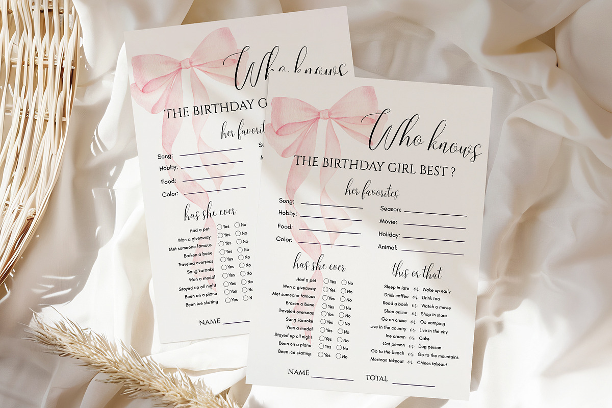 Birthday Party Game Template, an Invitation Template by Elena Medvedeva (Photo 3 of 5)