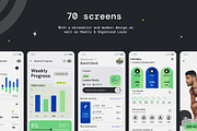 Fitness App | Exercise app, an UI Kit Template by Muhammad_Ahmad (Thumbnail 3 of 6)