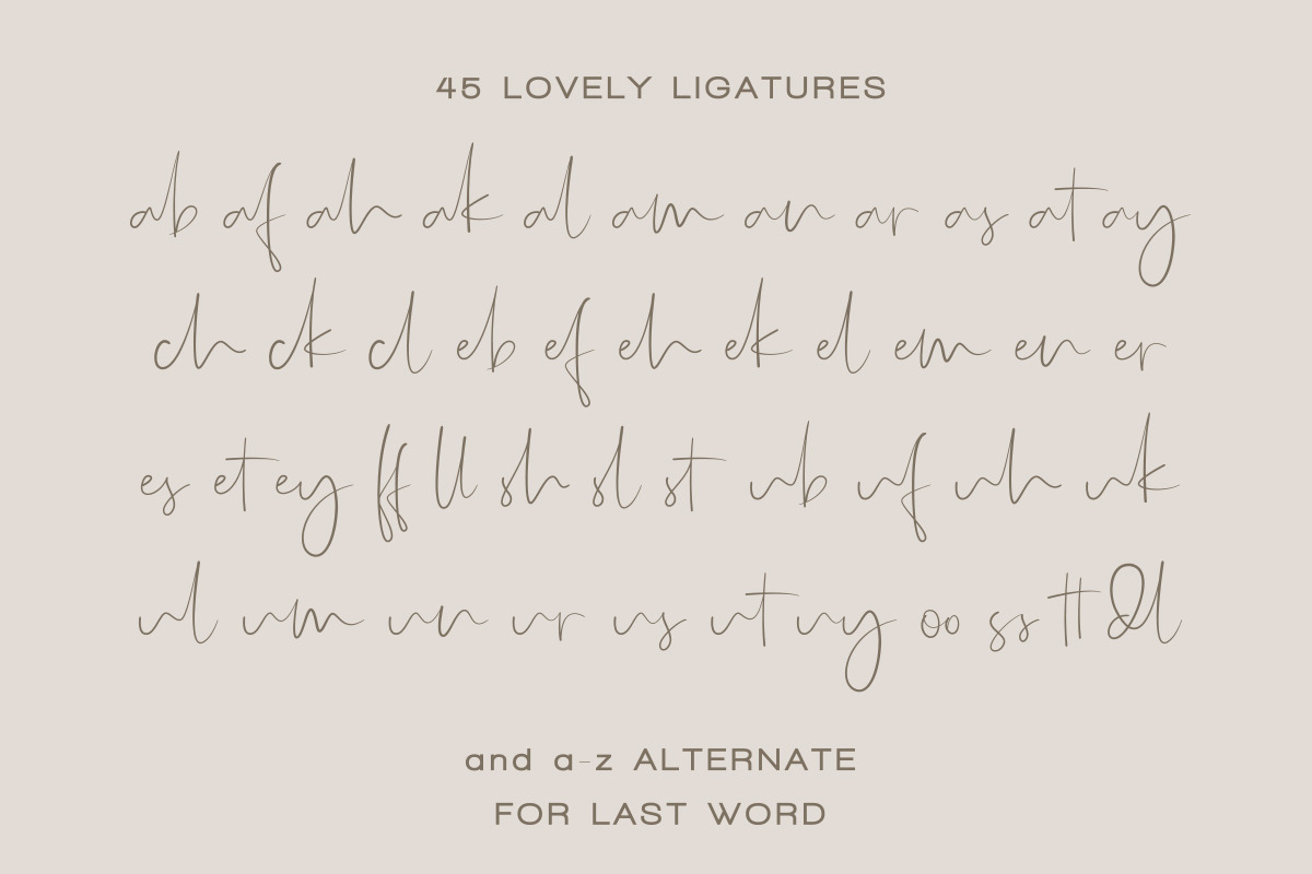 Real Kindly - Signature Script, a Script Font by Dharmas Foundry (Photo 12 of 12)