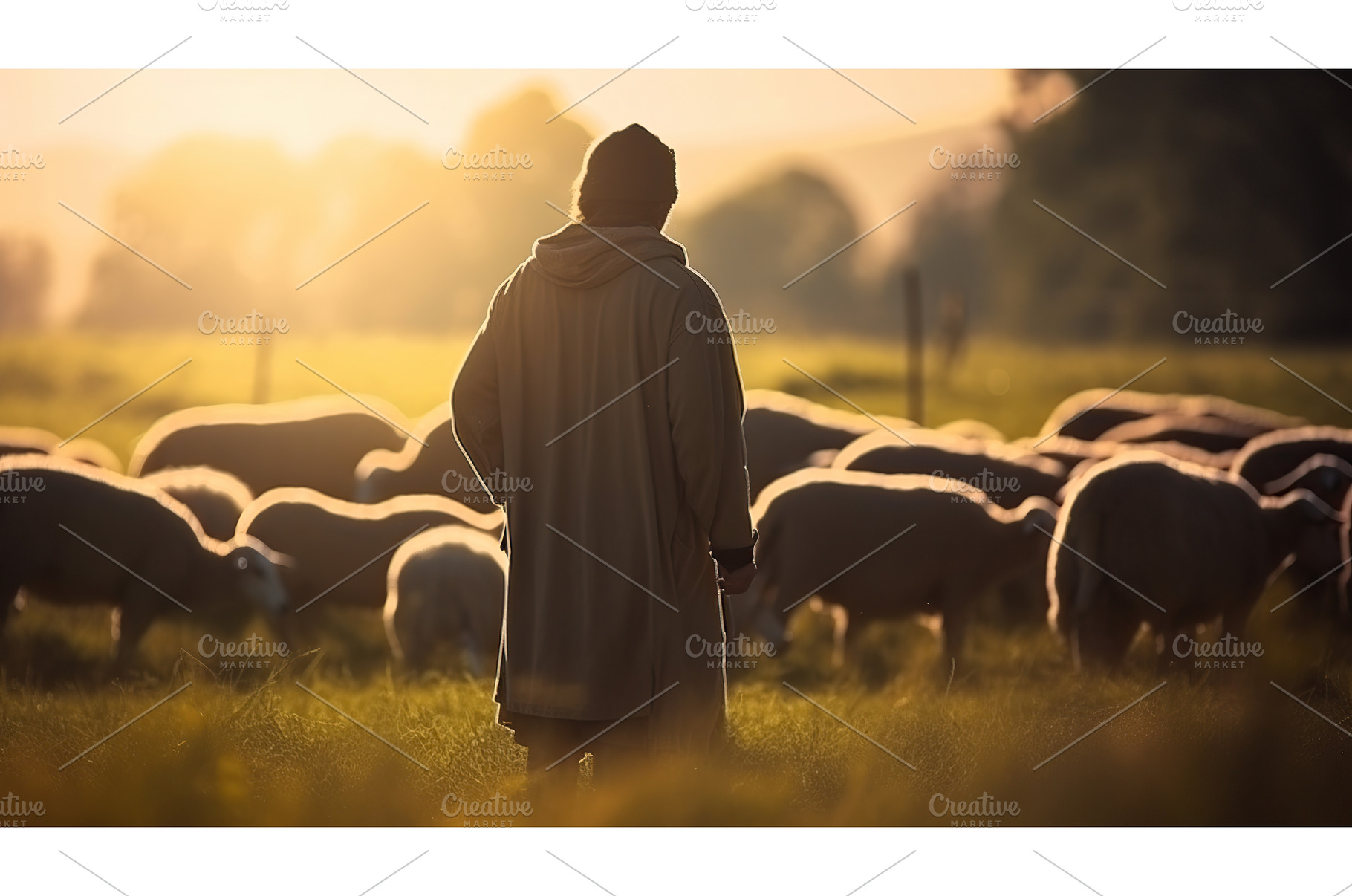 A man is standing in front of a, an Animal Photo by Jyliana's shop