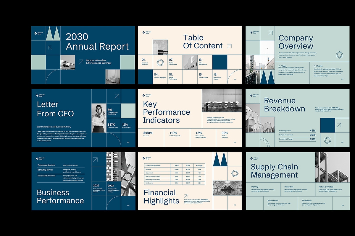 Navy Annual Report PowerPoint, a Presentation Template by Neermana (Photo 4 of 4)