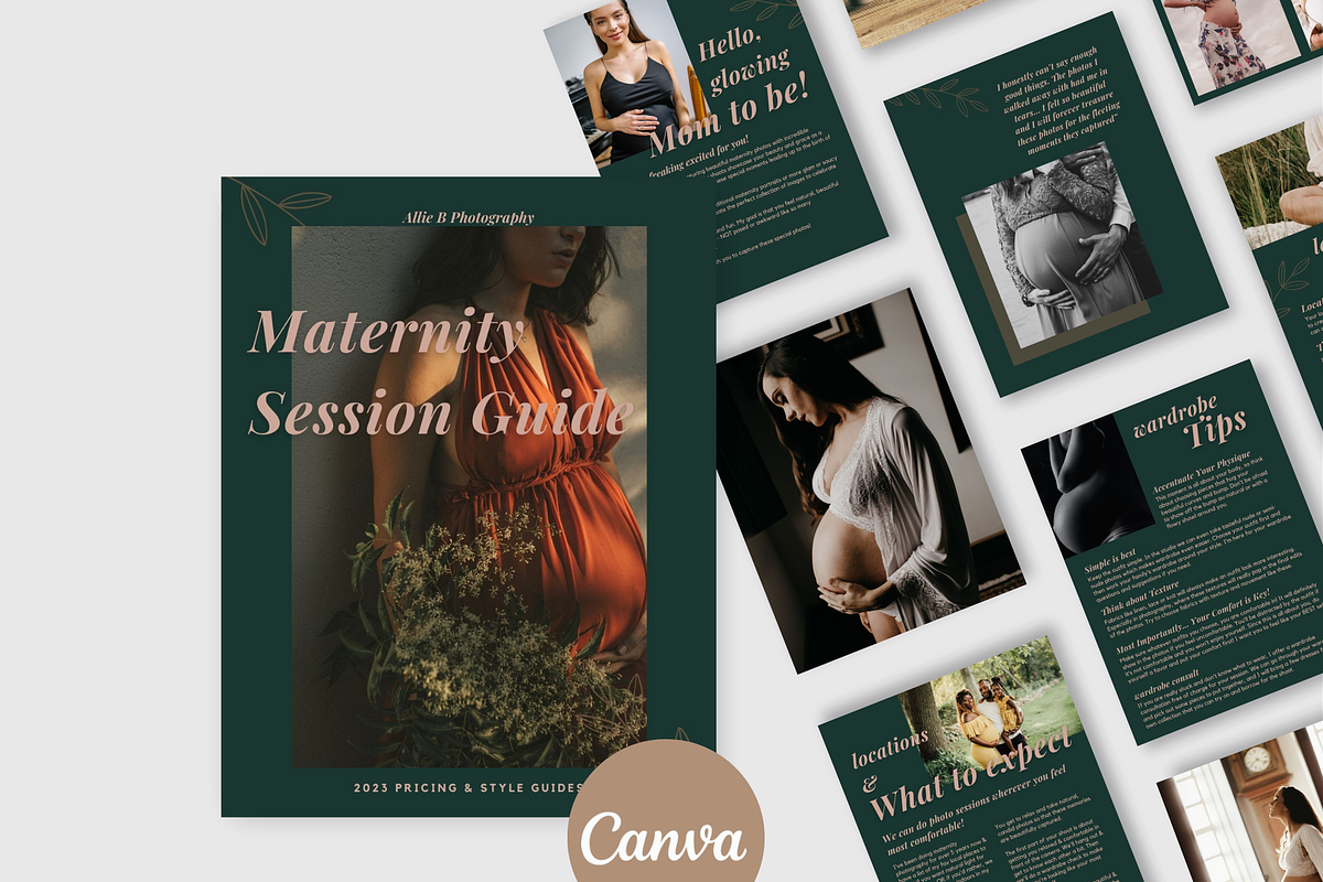 TEAL Maternity Photography Guide, a Magazine Template by Signature Edits (Photo 1 of 11)