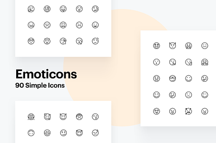 90 Emoticons Icons, an Emoji Icon by Fantastic Greg
