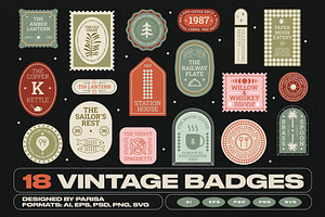 18 Vintage Restaurant Badges & Logo, an Object Graphic by Parisa-Artstudio
