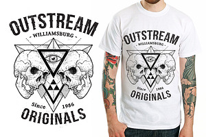 Outstream Abstract Dotwork Skulls