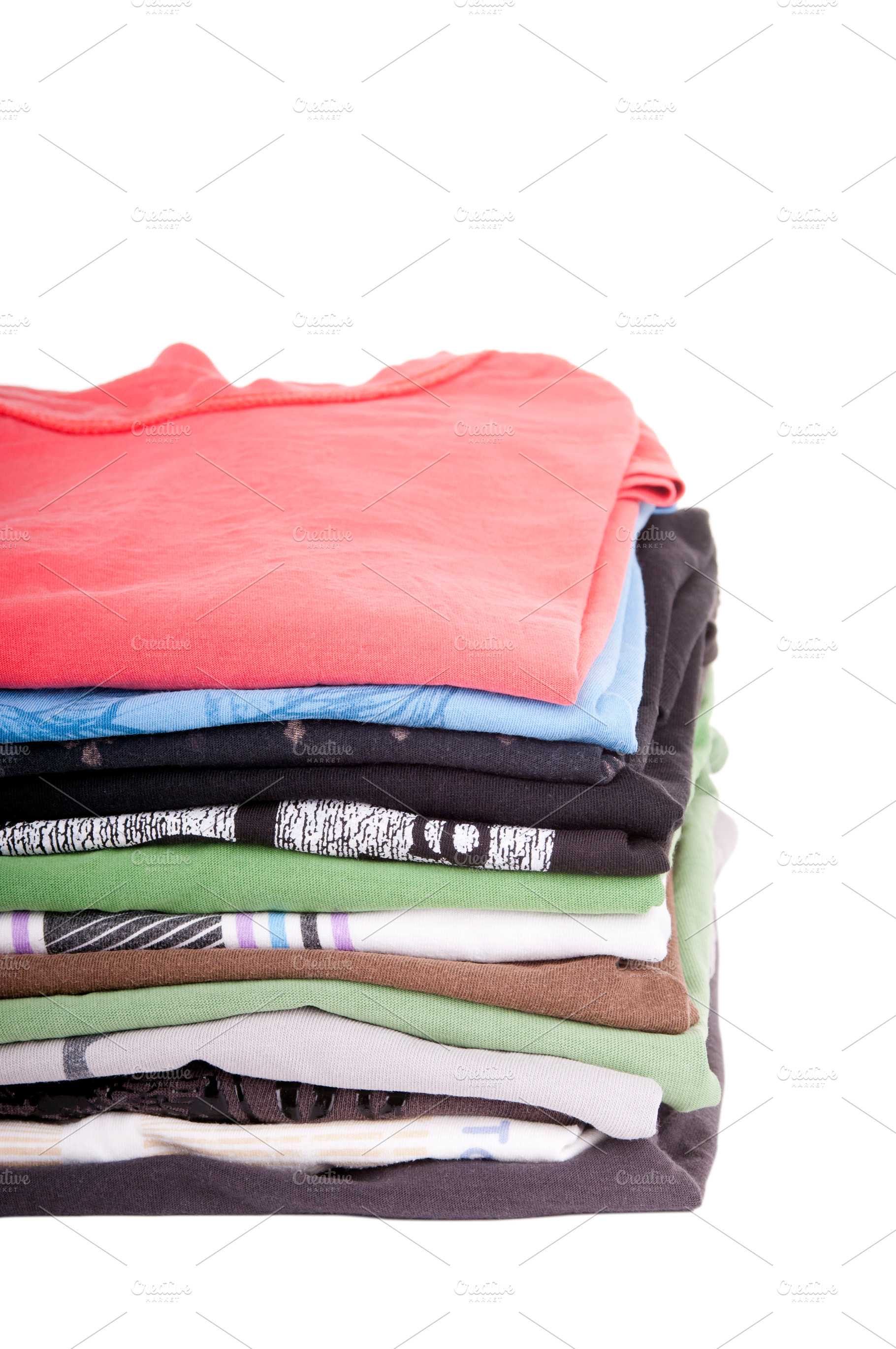 Tshirt Stack Isolated, a Beauty & Fashion Photo by THP Creative