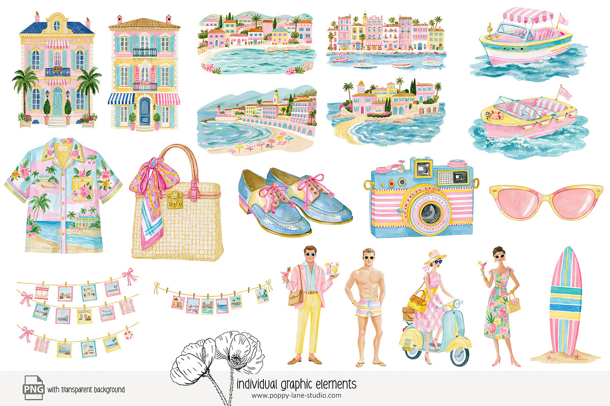 125 vintage holiday clip art, a Seasonal Illustration by Poppy Lane Studio (Photo 5 of 11)