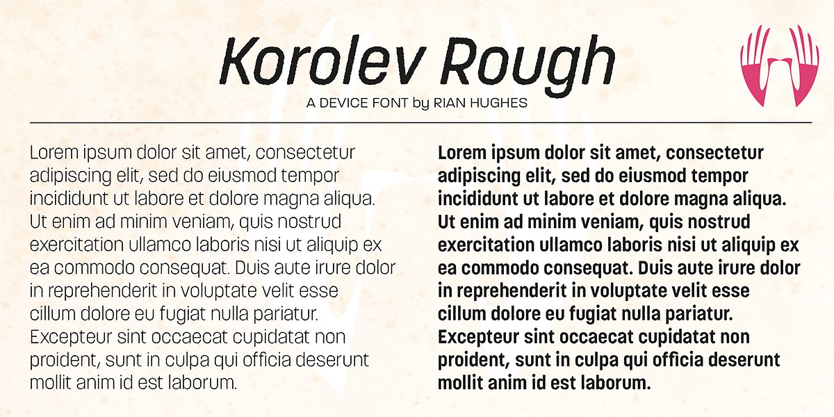 Korolev Rough, a Sans Serif Font by Device (Photo 2 of 8)