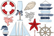 Nautical Clipart, a Transportation Illustration by GlamArtZhanna (Thumbnail 4 of 5)