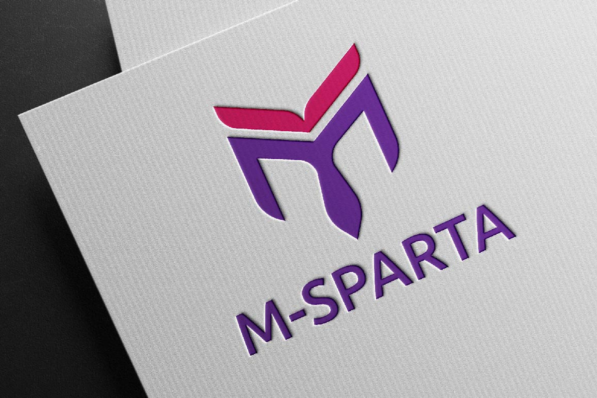 M Letter Sparta Soldier Mask Logo, a Branding & Logo Template by jongcreative (Photo 3 of 4)