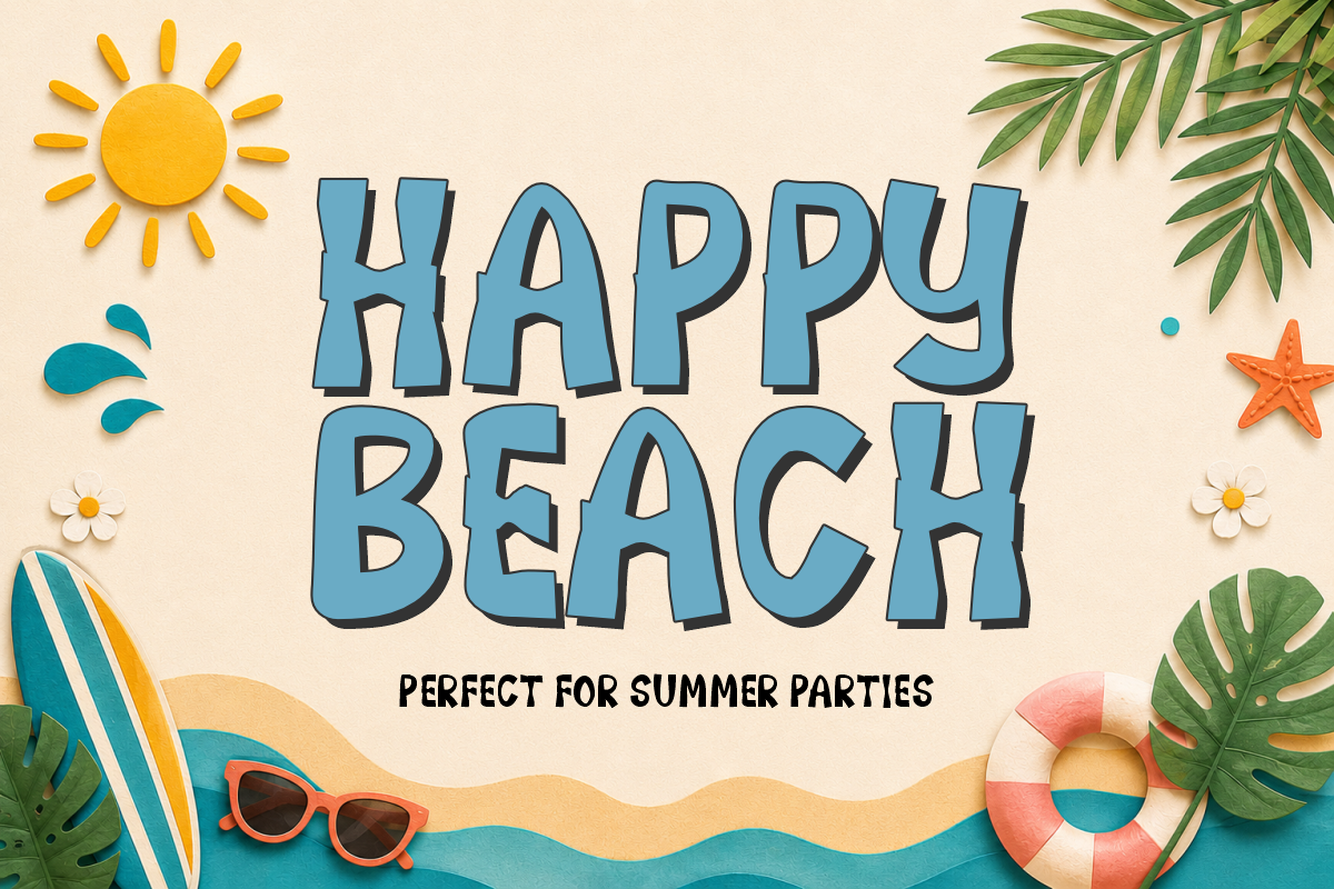 Summer Graffiti- Tropical Craft Font, a Handwritten Font by KiddoGlyphs Studio (Photo 3 of 5)