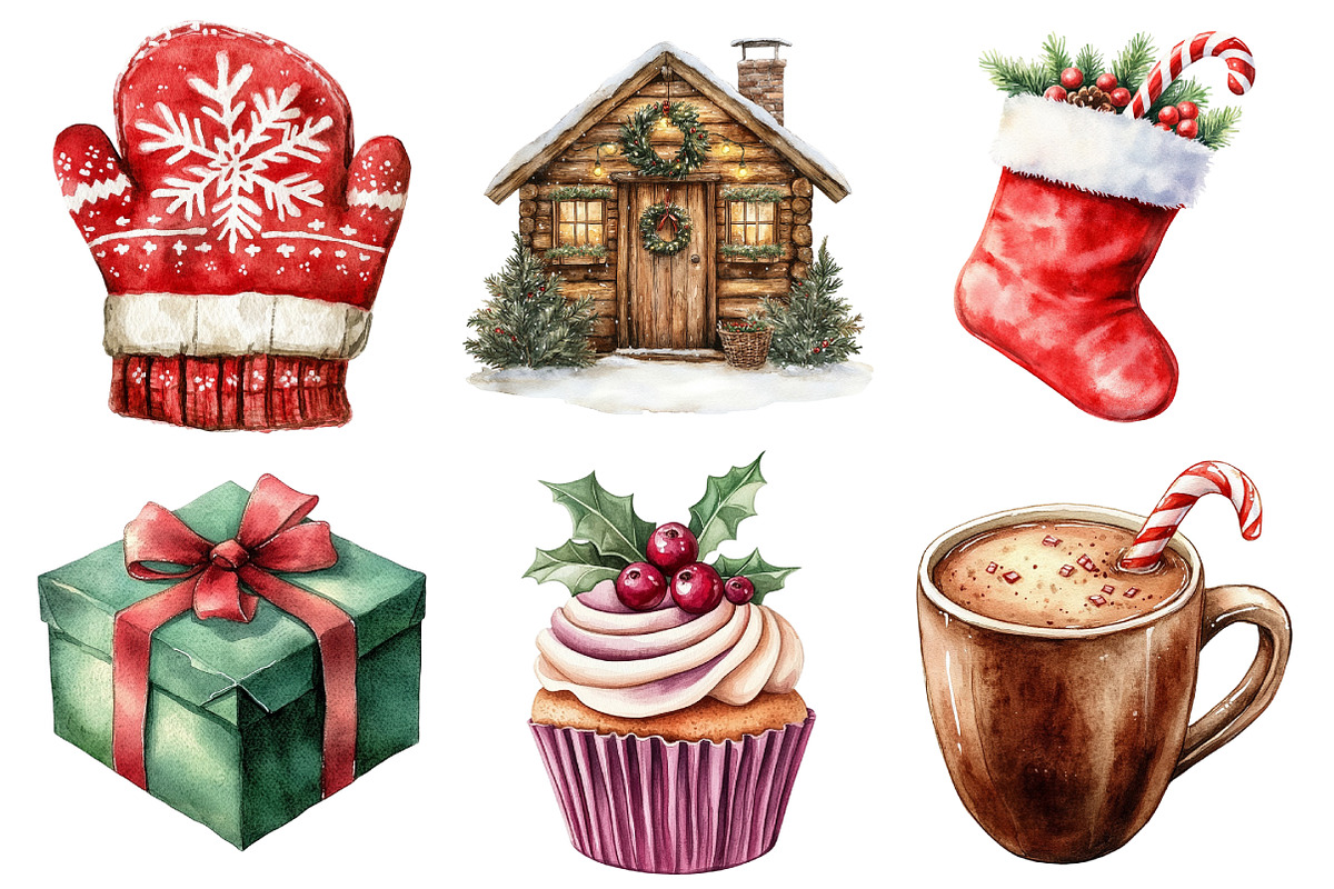 Watercolor Christmas Design Sublimat, an Illustration by Daily.Designs (Photo 3 of 5)