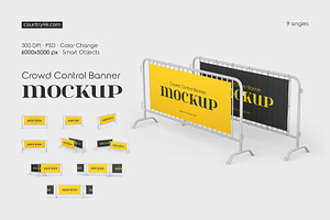 Crowd Control Banner Mockup Set