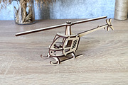 Helicopter - Laser Cut File, an Object Graphic by VectorPainter (Thumbnail 6 of 13)