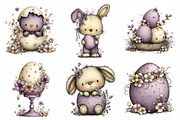 Watercolor Purple Easter Clipart, an Illustration by Daily.Designs (Thumbnail 3 of 7)