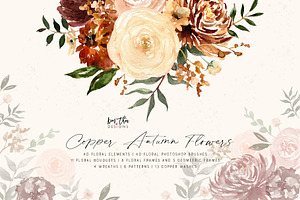 Copper Autumn Flowers