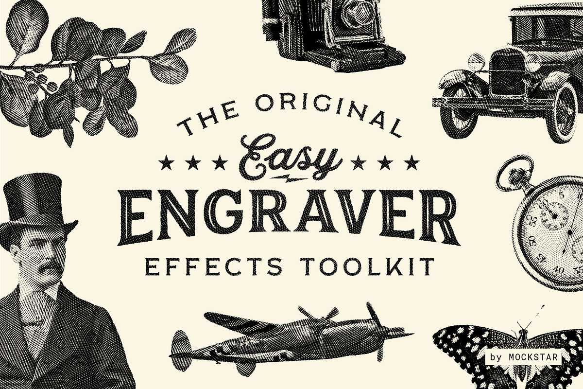 Easy Engraver Effects for Photoshop, a Layer Style Add-On by mockstar (Photo 1 of 6)