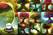 100 Fantasy Trees - Oil Painting Art, an Illustration by pixaroma (Thumbnail 2 of 18)