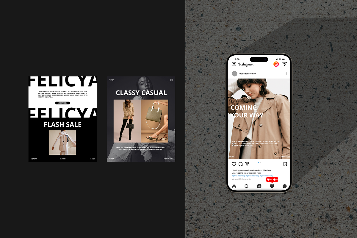 Felicya | Instagram Kit Canva, a Social Media Template by Spesifikstd (Photo 9 of 19)