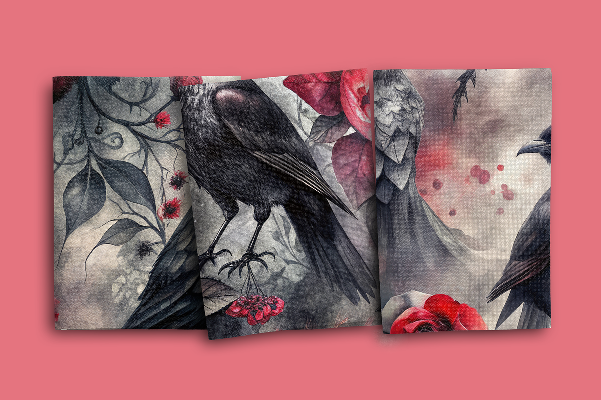 Gothic Lace and Ravens, a Background Graphic by Curve Design (Photo 3 of 7)